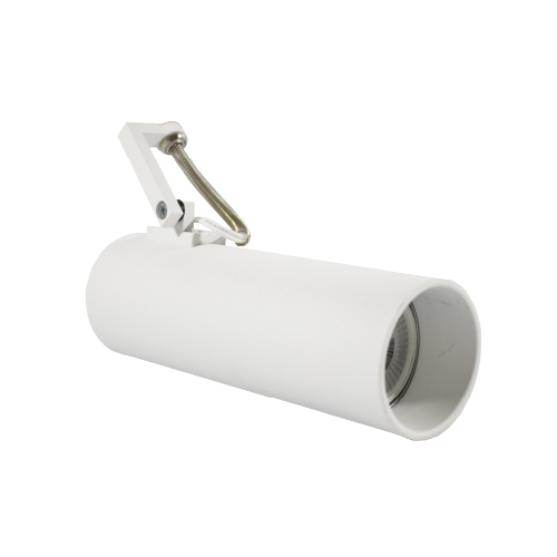 Cabezal de aluminio para GU10 blanco texturado con 6cm de alto y 18 cm de profundidad